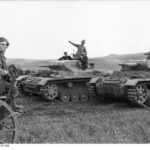 German tanks invading Ukraine